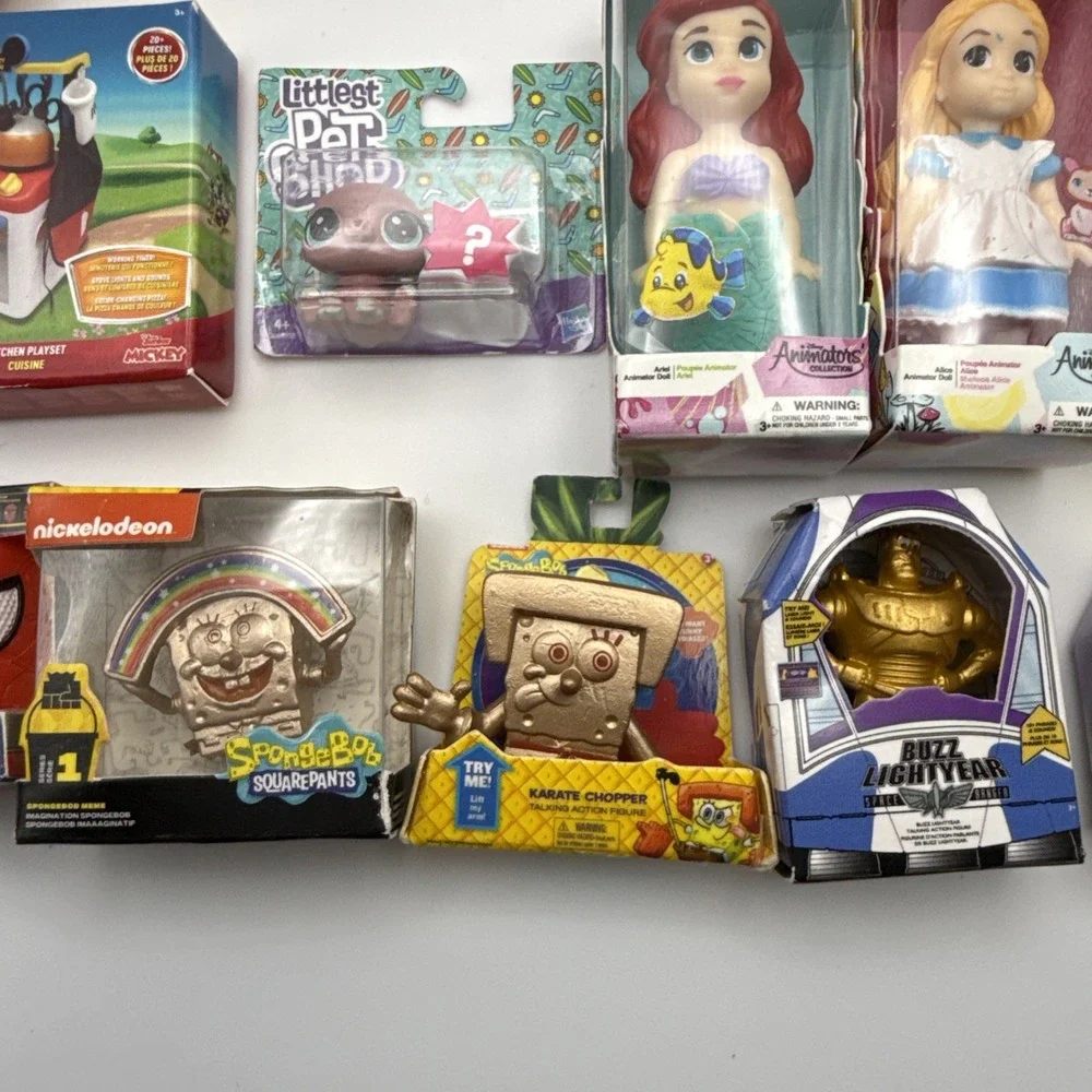 Zuru Toy Mini Brands Lot Of 20 LPS Disney Pixar 2 Gold SpongeBobs Dino Alive